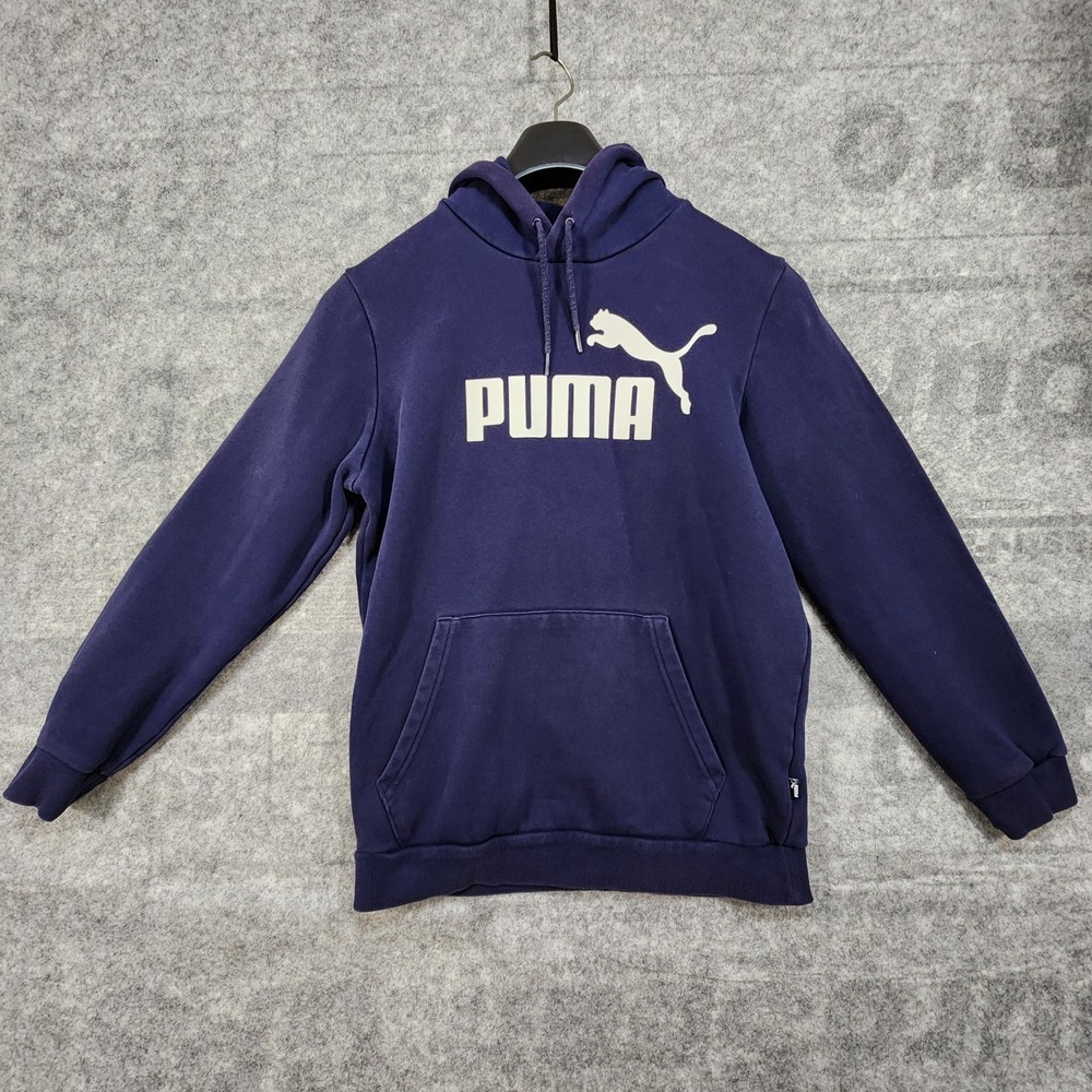 Puma pullover Men's Medium Blue with Puma Print on Front Long Sleeve